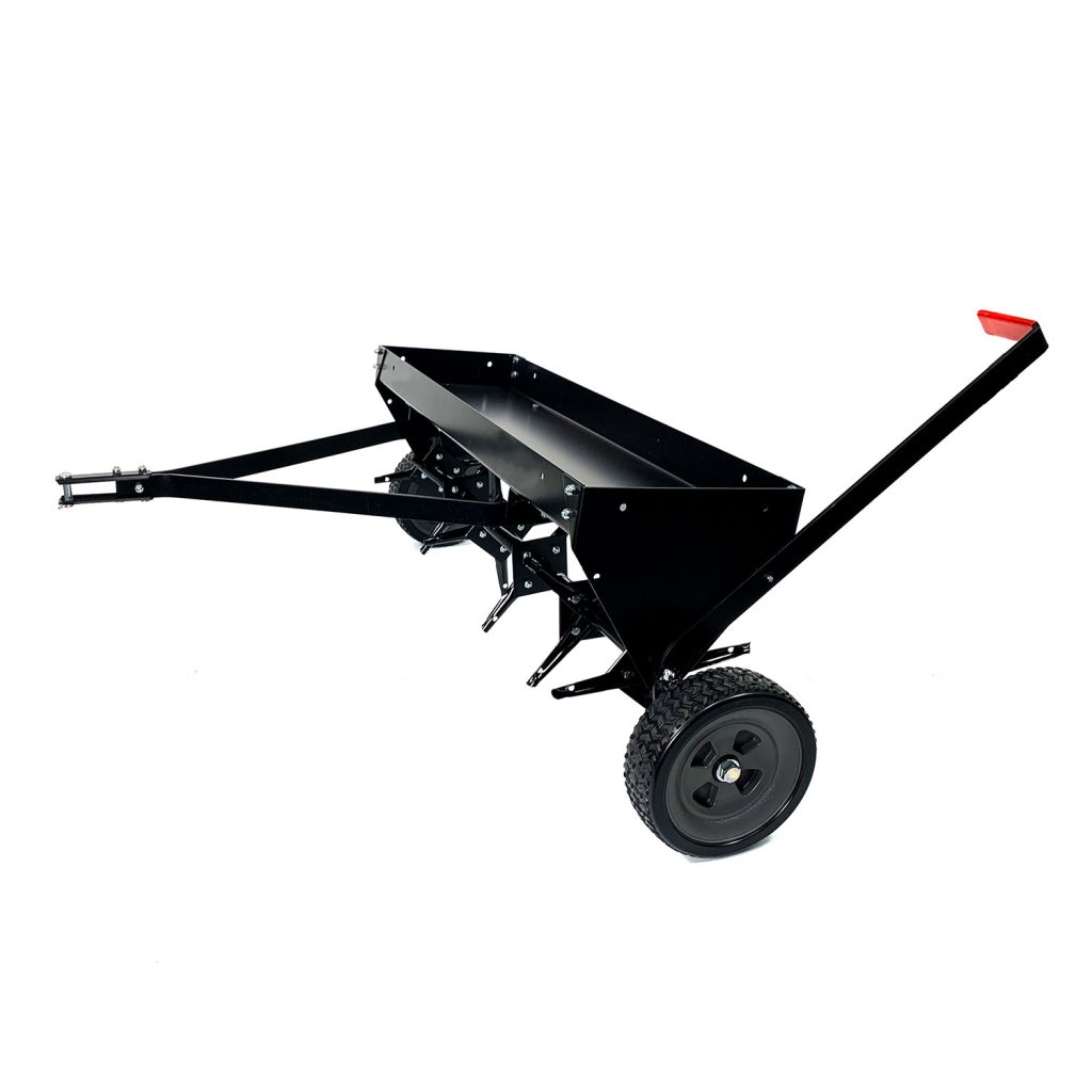 Brinly-Hardy 40 Inch Tow Behind Plug Aerator Attachment for Riding Lawn Mowers.