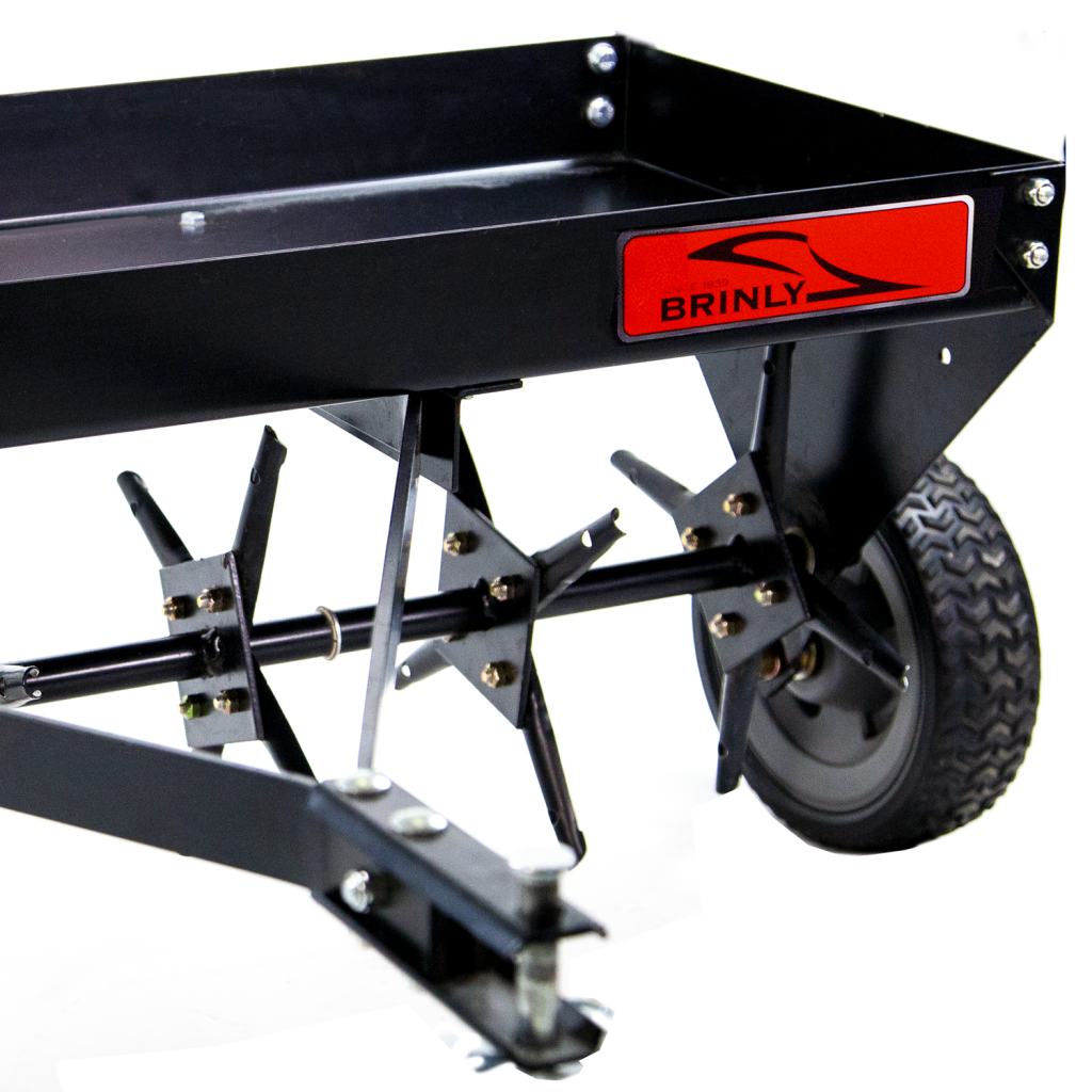 Brinly-Hardy 48 Inch Tow Behind Plug Aerator Attachment for Riding Lawn Mowers.