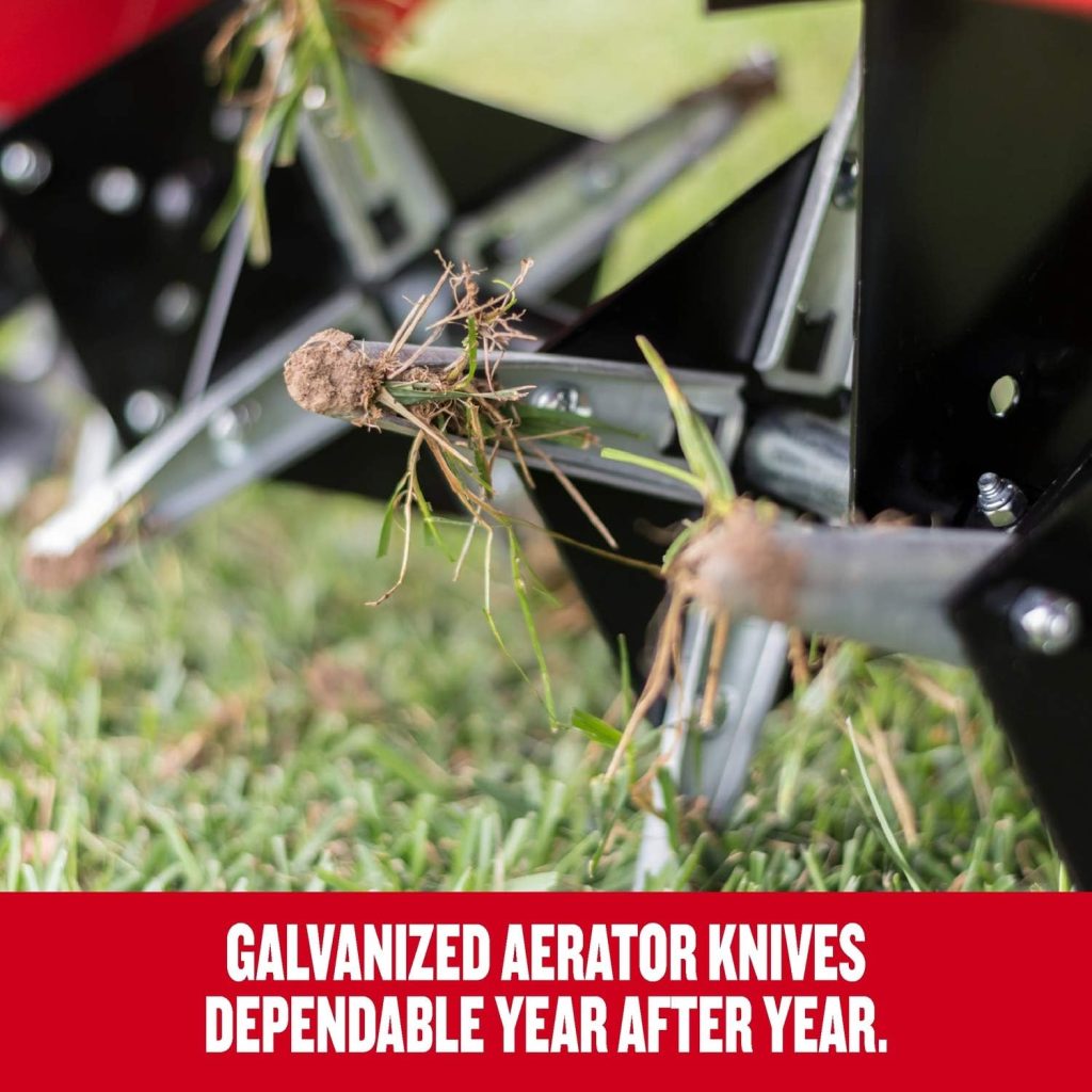 Craftsman 40-Inch Tow Plug Aerator Attachment for Riding Lawn Mowers.